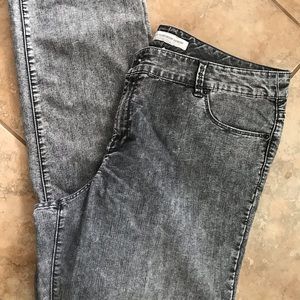Chico’s Platinum Denim Size 3 Black Jeans Washed